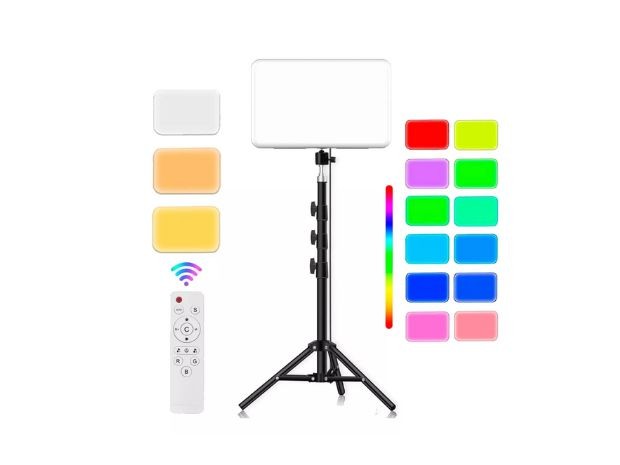 &u+ PANEL LED FOTOGRAFIA RGB 23CM X 16 CM + TRIPODE + CONTROL (4964)
